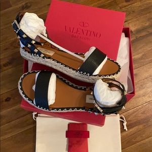 VALENTINO Leather Espadrille Sandals
